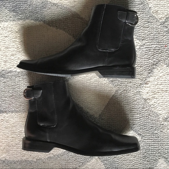**RARE** Circa Joan & David Womens Black Chelsea Boot Buckle US 6M - Picture 4 of 8